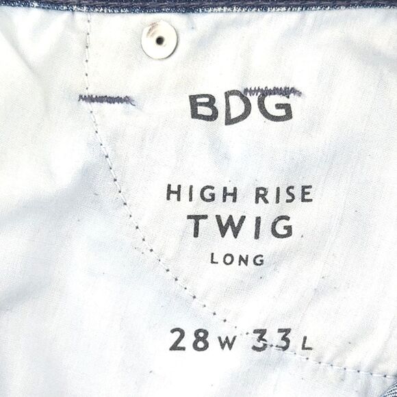 BDG Jeans 28 x 33 High Rise Twig Long Stonewash Skinny - Picture 3 of 7